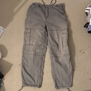 Garage Womens Gray Faded Cargo Pants